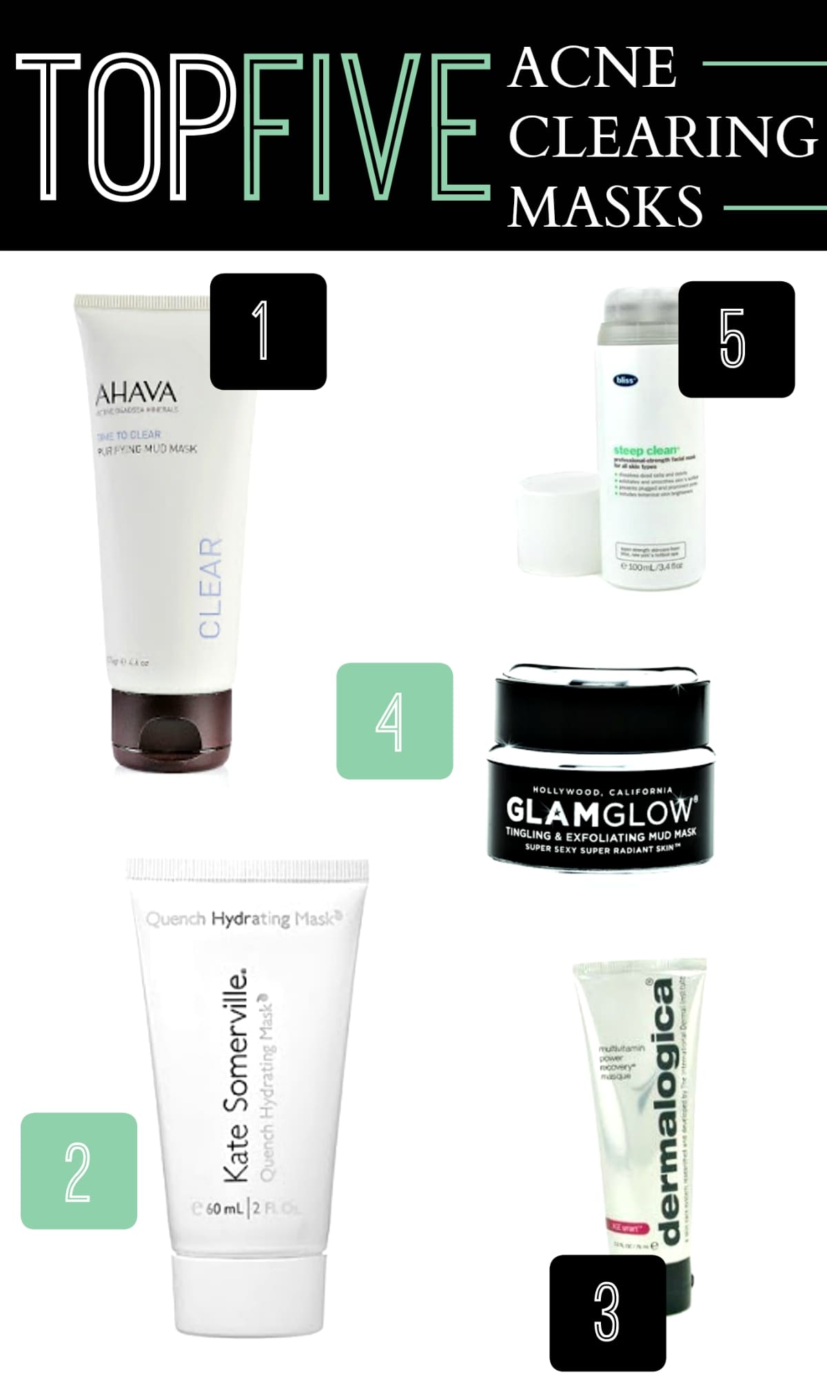 Blogger Stephanie Ziajka rounds up the best face masks for acne prone skin on Diary of a Debutante