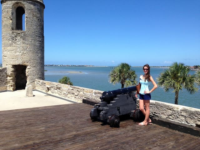 The Plaza de Armas of the Castille de San Marcos in St Augustine, FL 
