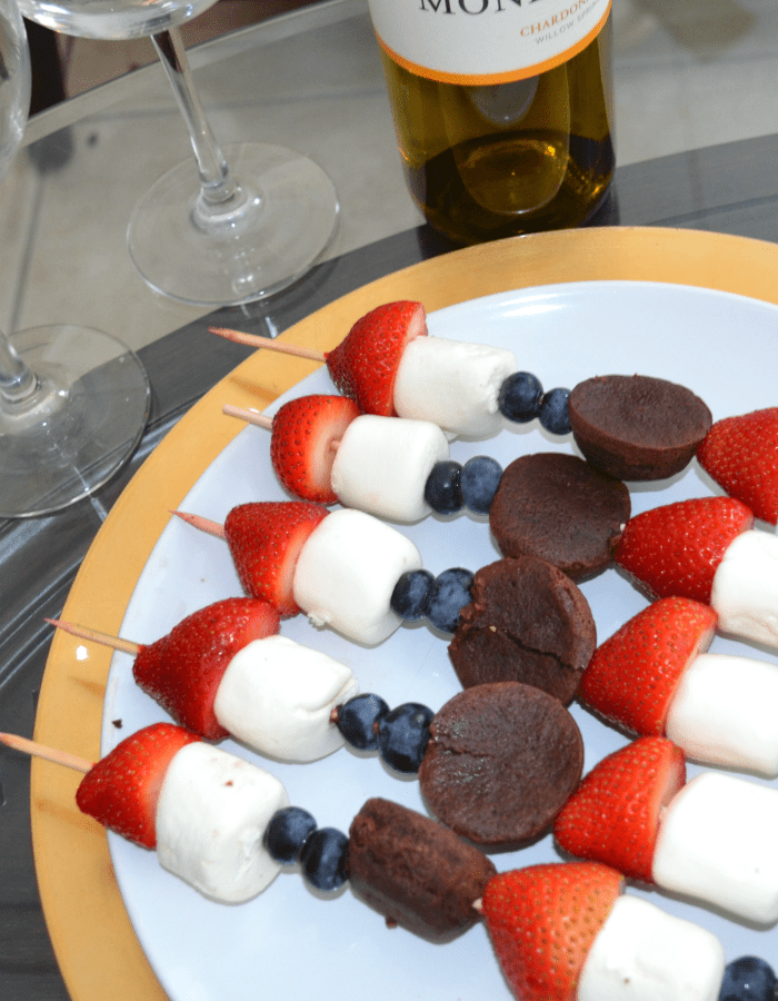 These red, white, and blue skewers make the 4th of July snack