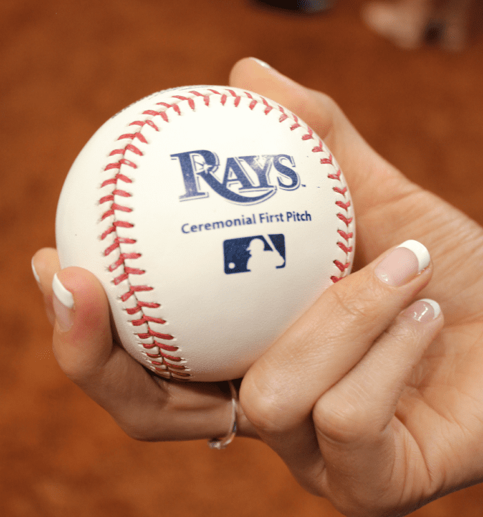 Stephanie Ziajka, Miss Tampa Bay USA, Throws the First Pitch for the Tampa Bay Rays Miss Tampa Bay USA, Miss USA, Tampa Bay Rays, First Pitch