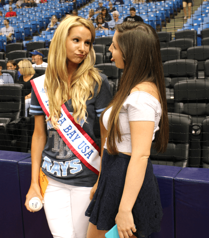 Stephanie Ziajka, Miss Tampa Bay USA, Throws the First Pitch for the Tampa Bay Rays Miss Tampa Bay USA, Miss USA, Tampa Bay Rays, First Pitch