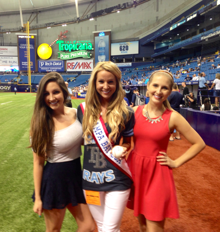 Stephanie Ziajka, Miss Tampa Bay USA, Throws the First Pitch for the Tampa Bay Rays Miss Tampa Bay USA, Miss USA, Tampa Bay Rays, First Pitch