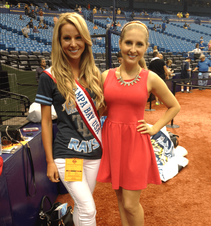 Stephanie Ziajka, Miss Tampa Bay USA, Throws the First Pitch for the Tampa Bay Rays Miss Tampa Bay USA, Miss USA, Tampa Bay Rays, First Pitch