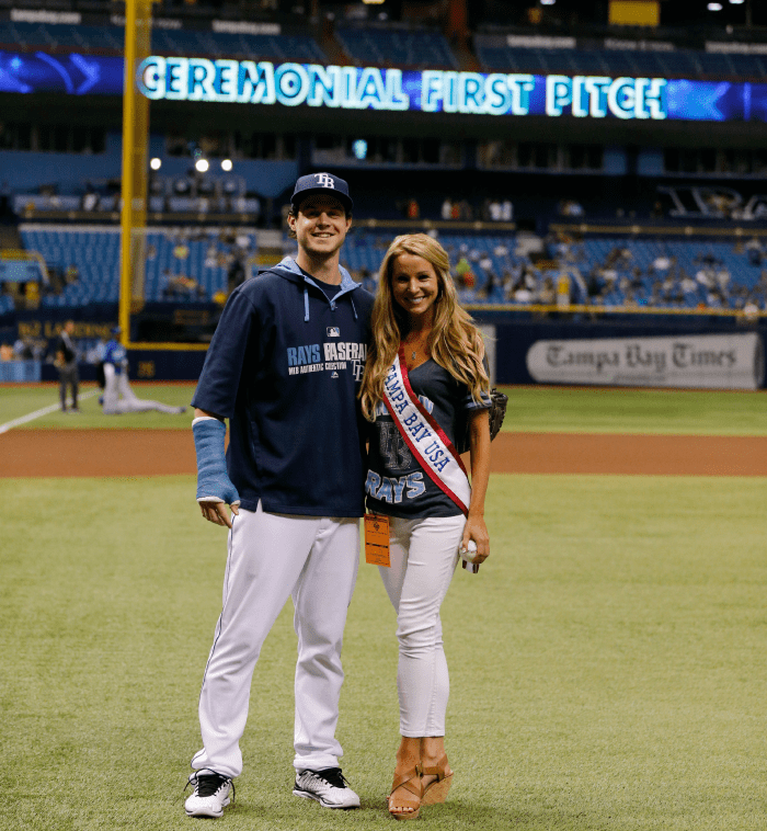 Stephanie Ziajka, Miss Tampa Bay USA, Throws the First Pitch for the Tampa Bay Rays Miss Tampa Bay USA, Miss USA, Tampa Bay Rays, First Pitch
