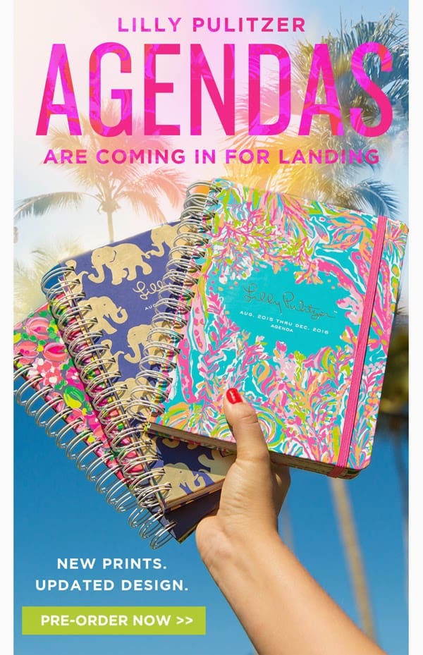 Lilly Pulitzer 2015-2016 Agendas Lilly Pulitzer, Lilly Pulitzer Agenda, Presale