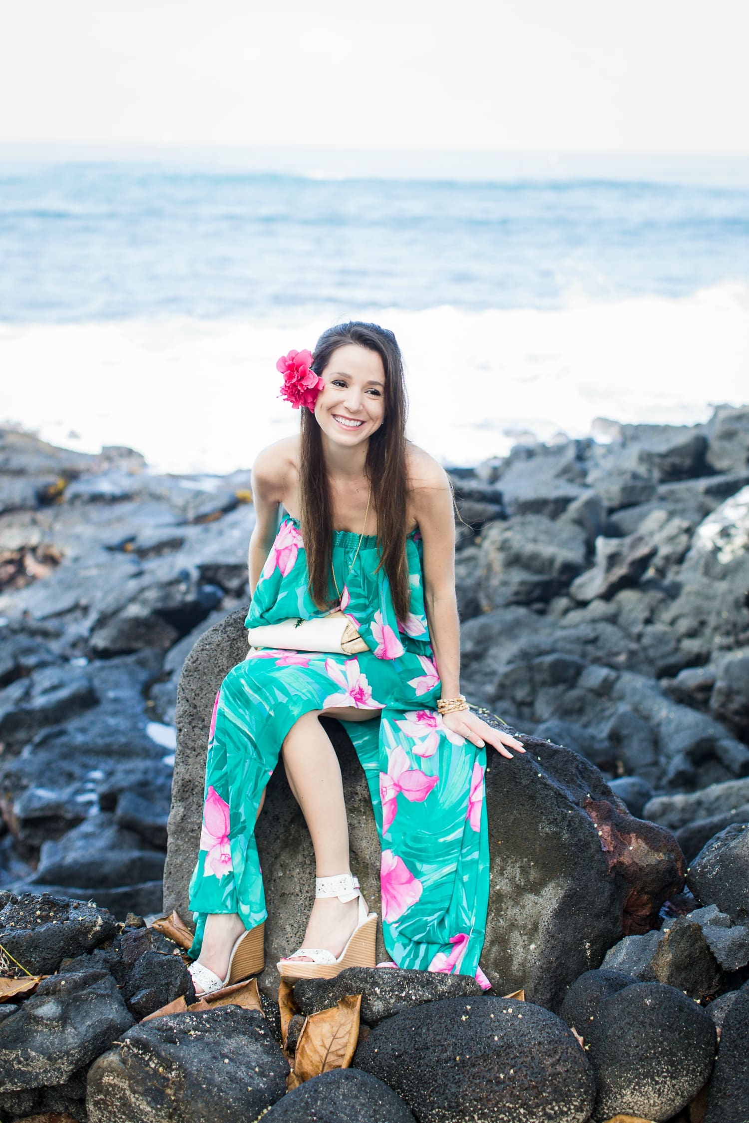Hawaiian Maxi Dress, Show Me Your Mumu, Lei Bay, Hawaii, Karen Loudon Photography, Stephanie Ziajka, Diary of a Debutante