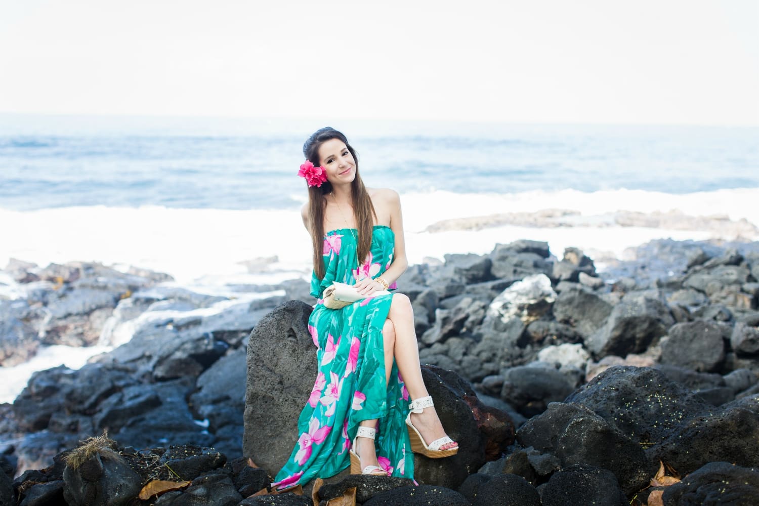 Hawaiian Maxi Dress, Show Me Your Mumu, Lei Bay, Hawaii, Karen Loudon Photography, Stephanie Ziajka, Diary of a Debutante