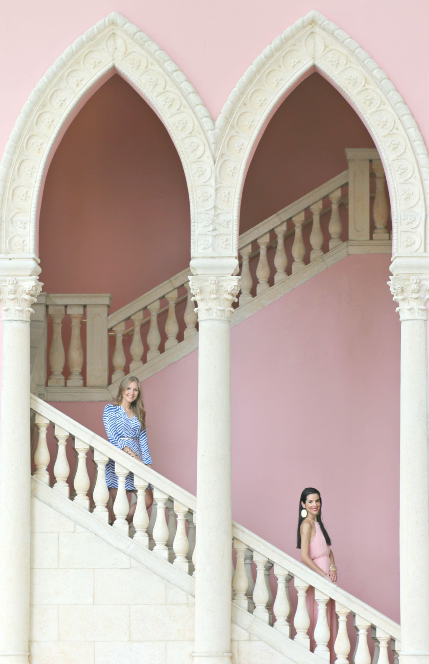 SheInside Pink Pleated Maxi Dress at the Boca Raton Resort in Boca Raton, Florida
