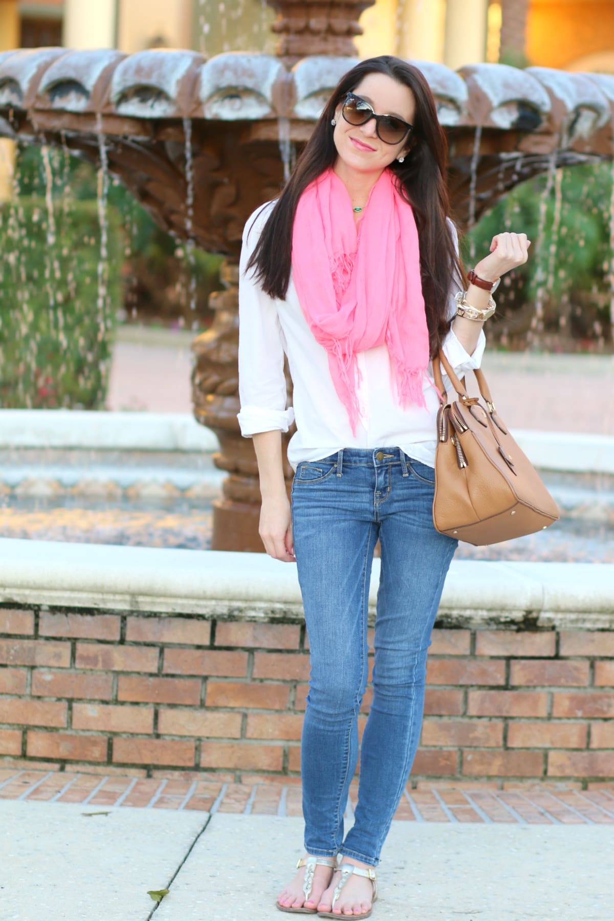 Fall Fashion, Pink Scarf, Live Radiantly, Kendra Scott, Stephanie Ziajka, Diary of a Debutante