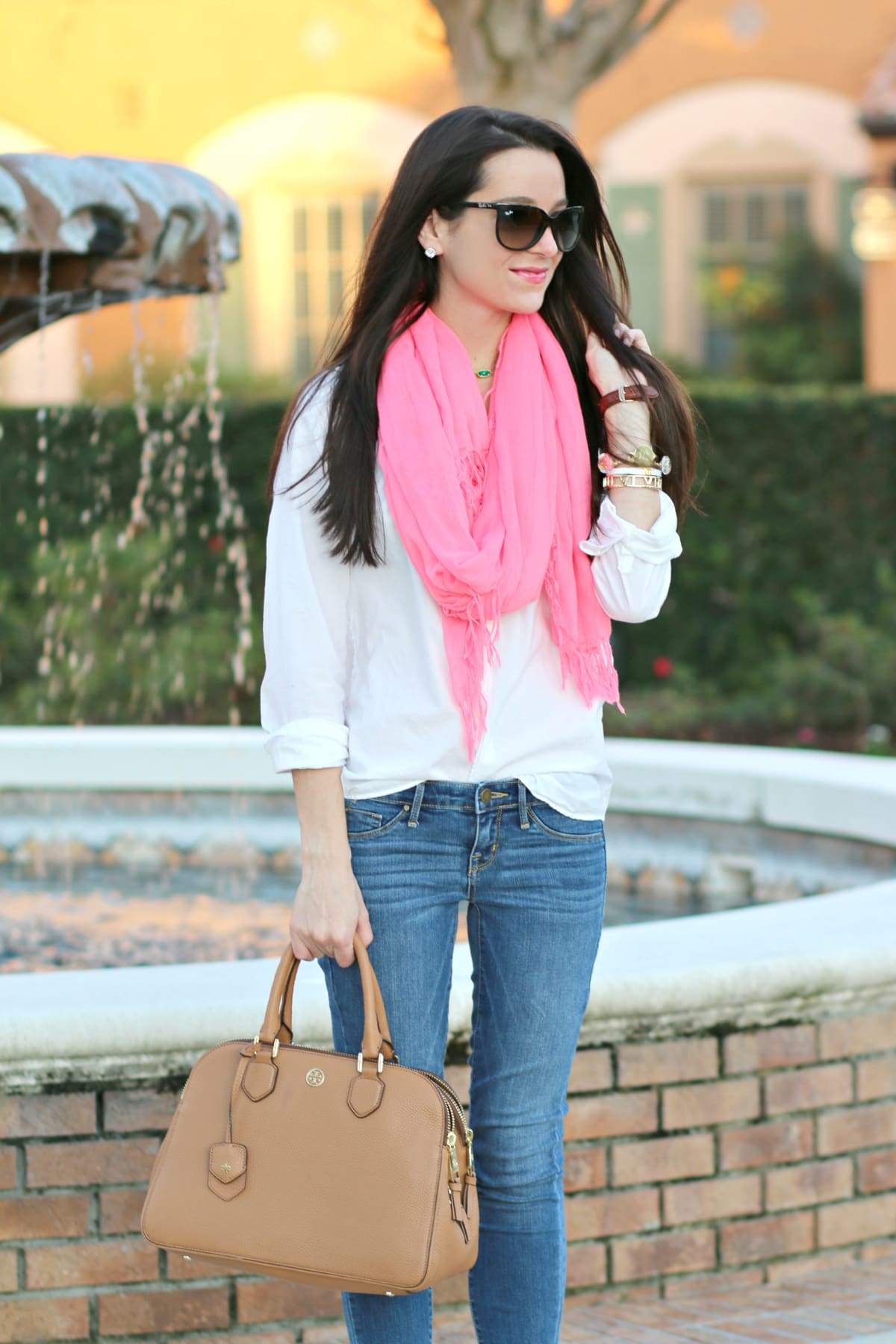 Fall Fashion, Pink Scarf, Live Radiantly, Kendra Scott, Stephanie Ziajka, Diary of a Debutante