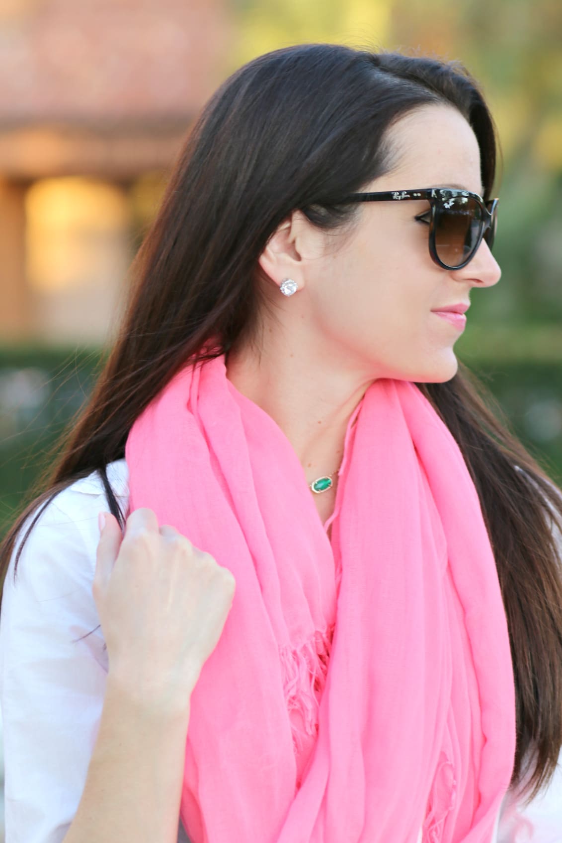 Fall Fashion, Pink Scarf, Live Radiantly, Kendra Scott, Stephanie Ziajka, Diary of a Debutante