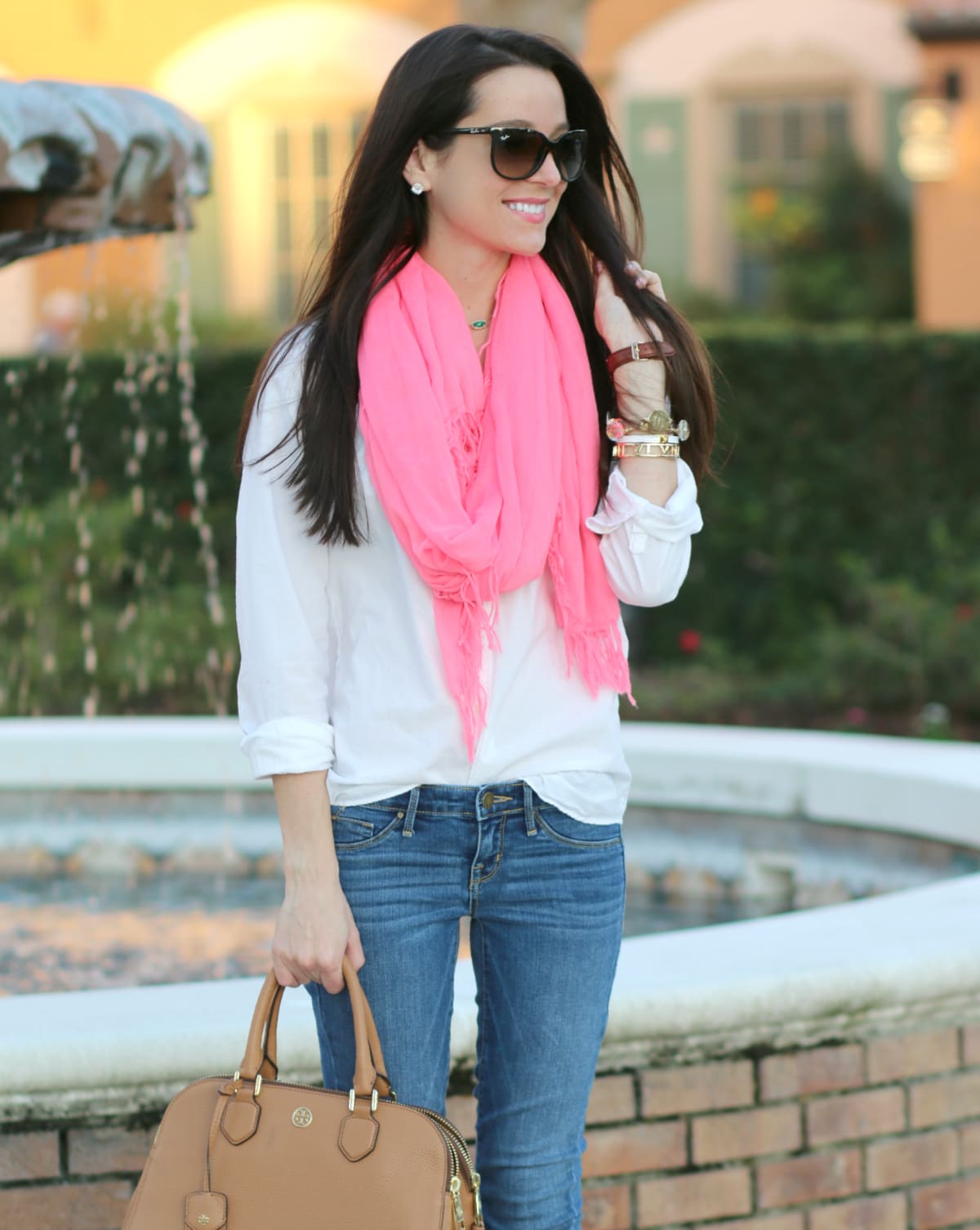 Fall Fashion, Pink Scarf, Live Radiantly, Kendra Scott, Stephanie Ziajka, Diary of a Debutante
