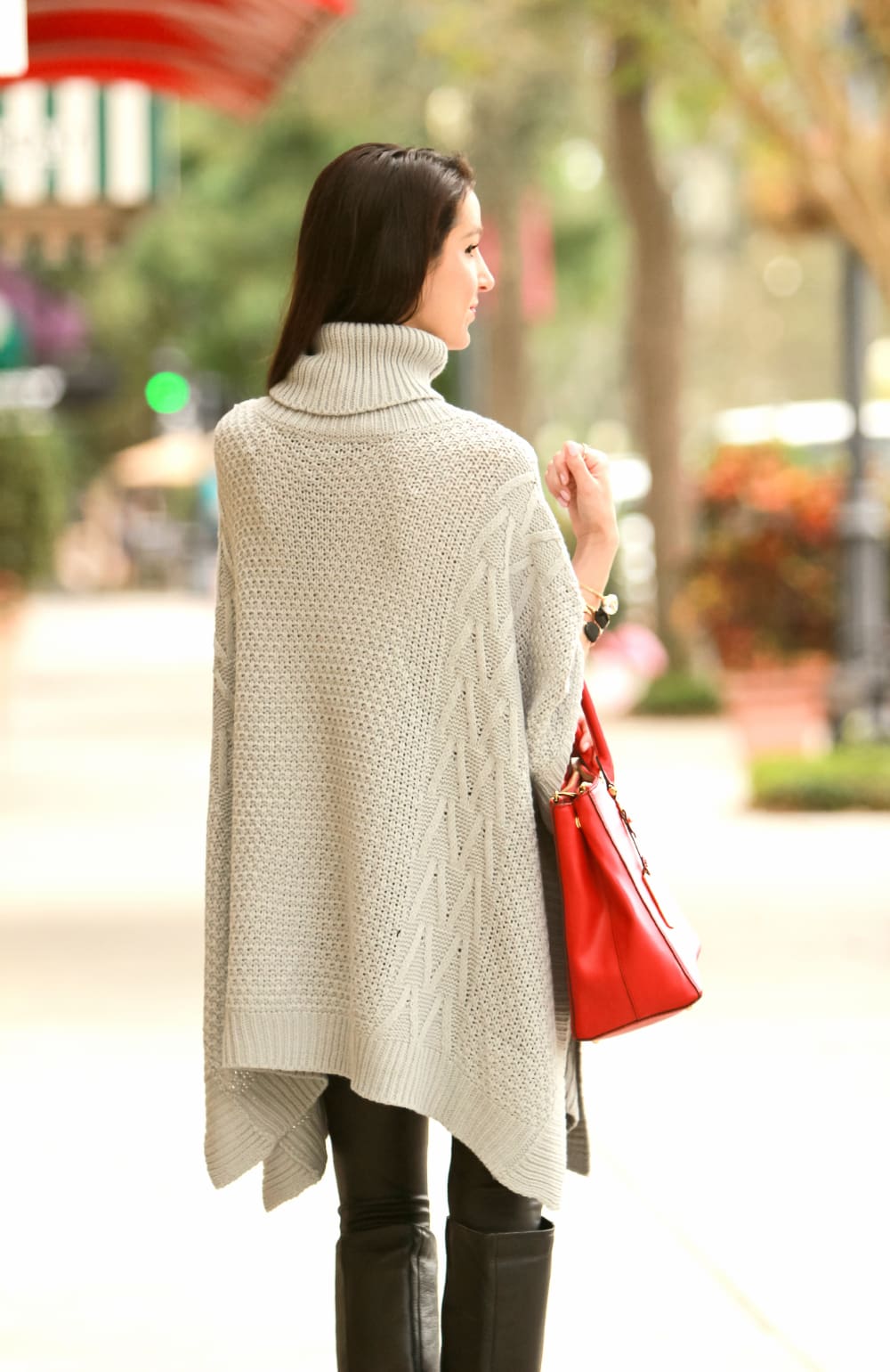Gray Poncho, Long Sleeve Loose Sweater, SheInside, Winter Fashion, Stephanie Ziajka, Diary of a Debutante