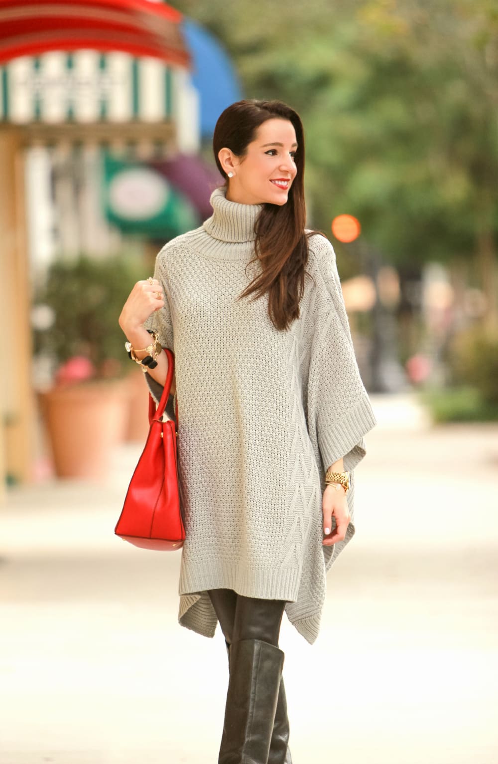 Gray Poncho, Long Sleeve Loose Sweater, SheInside, Winter Fashion, Stephanie Ziajka, Diary of a Debutante