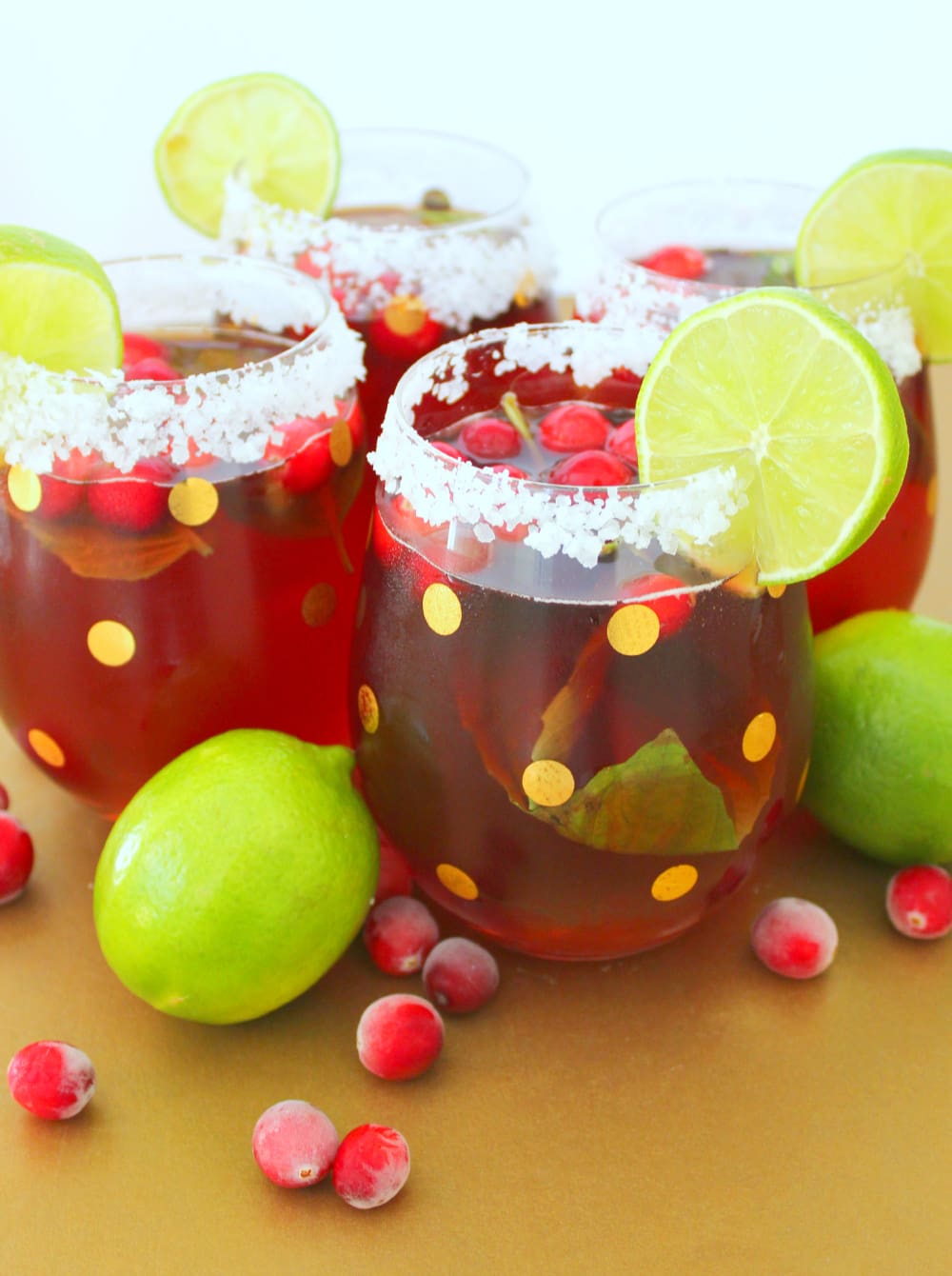 Festive cranberry basil margarita recipe made with Hornitos Tequila by southern blogger Stephanie Ziajka from Diary of a Debutante