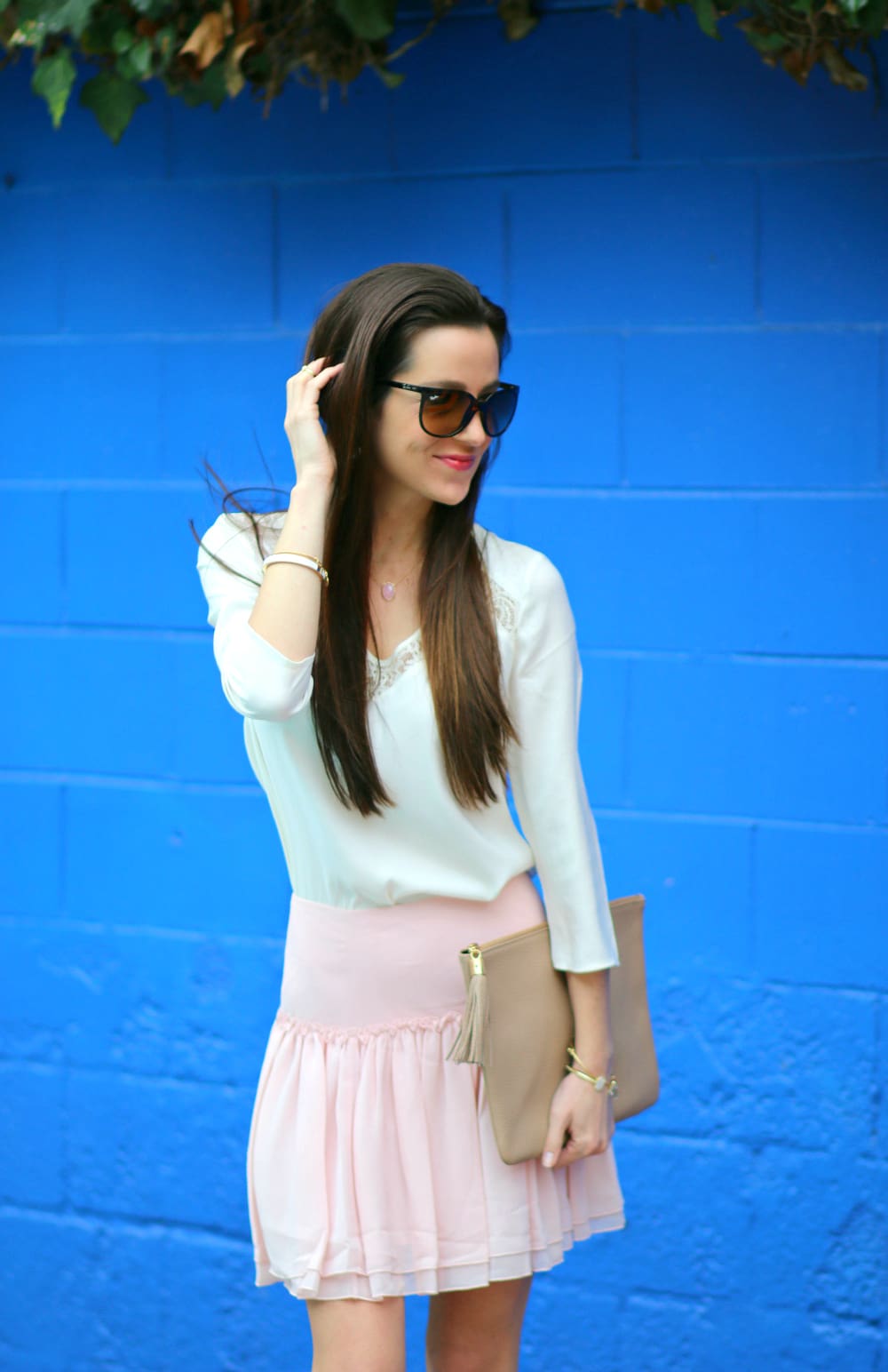 Pink Drop-Waist Skirt, Banana Republic Skirt, Pastel Pink Skirt, Spring Fashion, Stephanie Ziajka, Diary of a Debutante