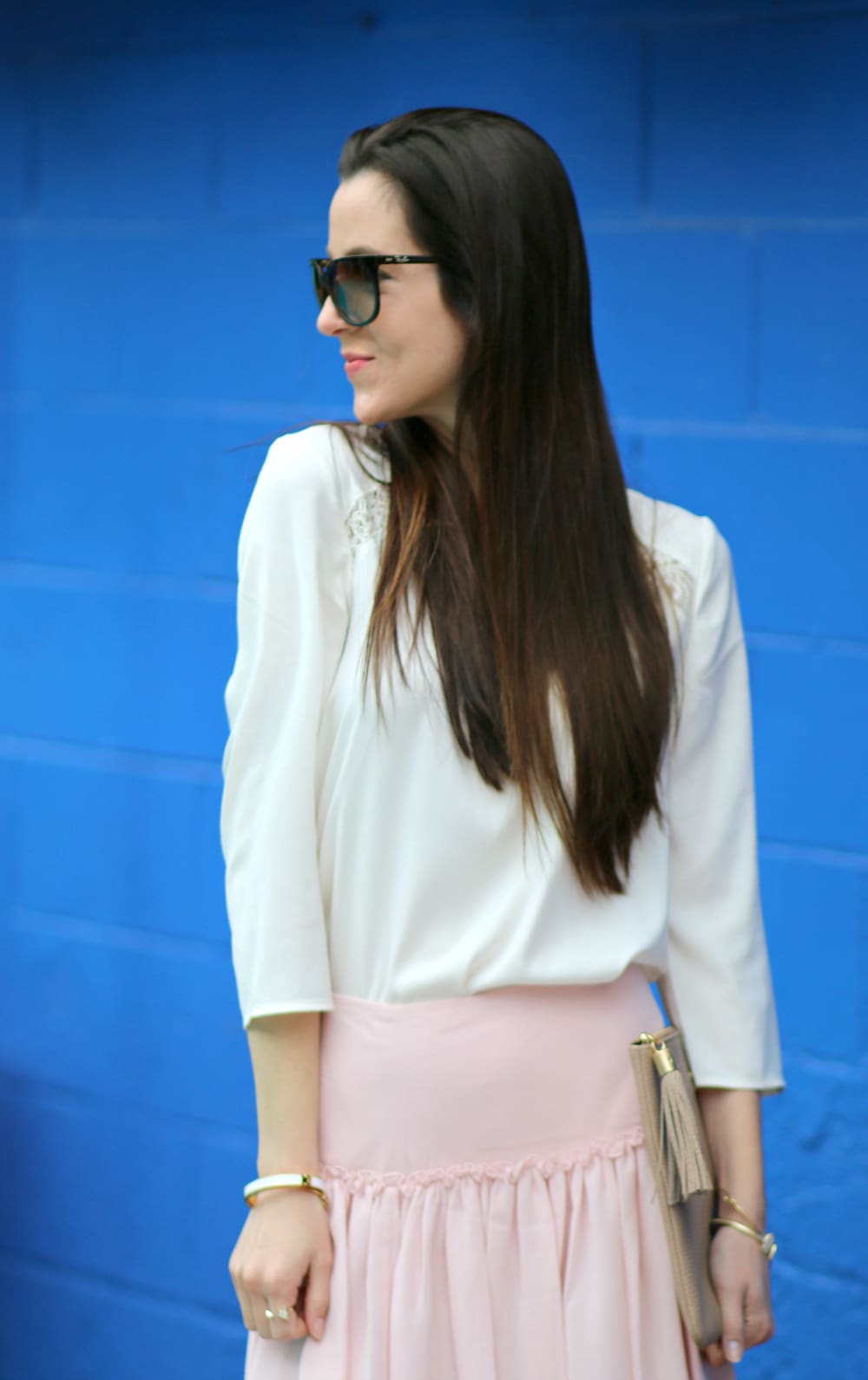 Pink Drop-Waist Skirt, Banana Republic Skirt, Pastel Pink Skirt, Spring Fashion, Stephanie Ziajka, Diary of a Debutante