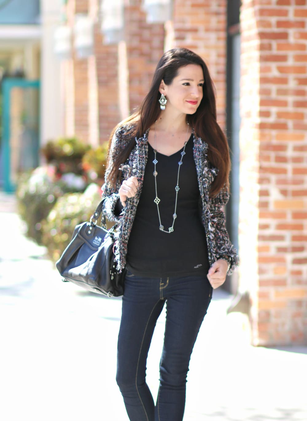 I have the need... the need for tweed. This gorgeous multicolored tweed jacket from SheIn is only $38 and the perfect fall accessory! 