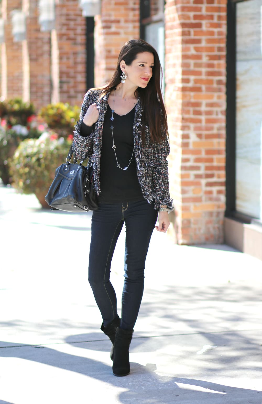 I have the need... the need for tweed. This gorgeous multicolored tweed jacket from SheIn is only $38 and the perfect fall accessory! 