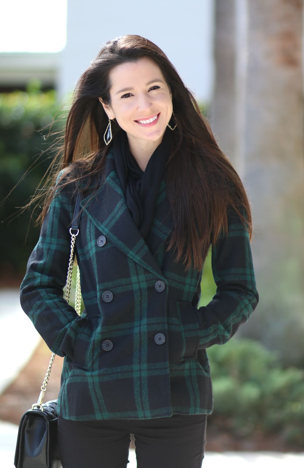 black plaid peacoat, Old Navy Plaid Peacoat, Inexpensive Plaid Peacoat, Plaid Peacoat, Cheap Winter Coat, Stephanie Ziajka, Diary of a Debutante