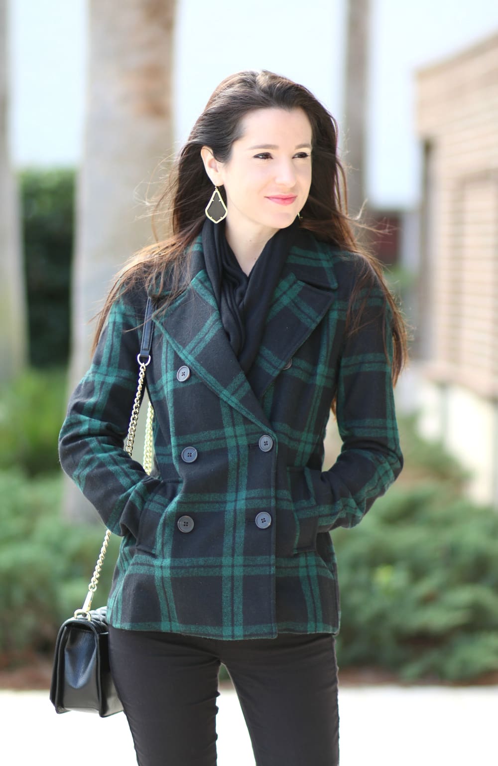 black plaid peacoat, Old Navy Plaid Peacoat, Inexpensive Plaid Peacoat, Plaid Peacoat, Cheap Winter Coat, Stephanie Ziajka, Diary of a Debutante