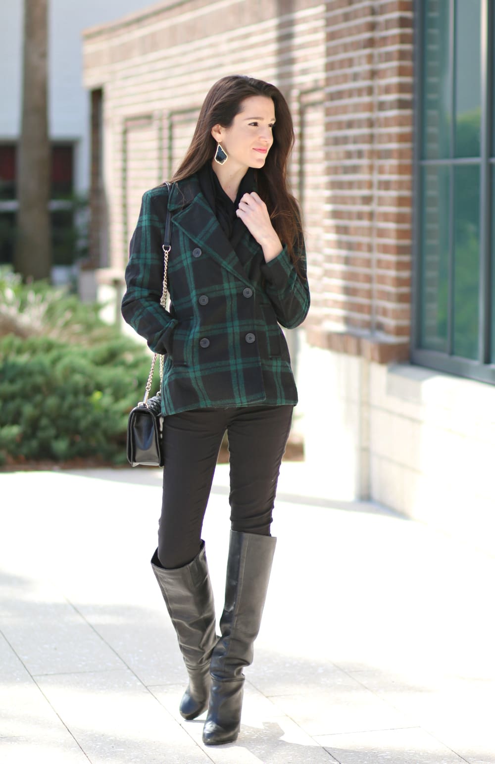 black plaid peacoat, Old Navy Plaid Peacoat, Inexpensive Plaid Peacoat, Plaid Peacoat, Cheap Winter Coat, Stephanie Ziajka, Diary of a Debutante