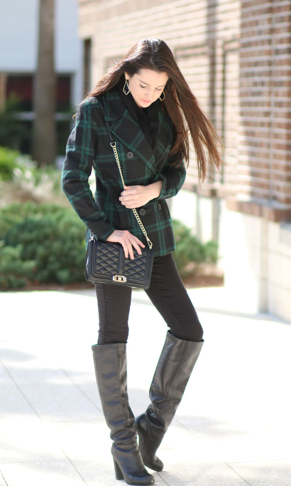 black plaid peacoat, Old Navy Plaid Peacoat, Inexpensive Plaid Peacoat, Plaid Peacoat, Cheap Winter Coat, Stephanie Ziajka, Diary of a Debutante