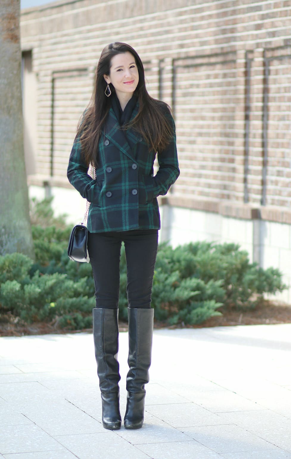 black plaid peacoat, Old Navy Plaid Peacoat, Inexpensive Plaid Peacoat, Plaid Peacoat, Cheap Winter Coat, Stephanie Ziajka, Diary of a Debutante