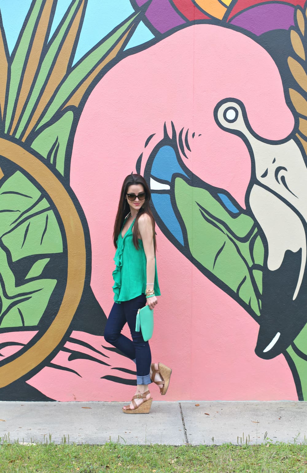 Designer Shapewear, Hourglass Angel, Flamingo Wall, Orlando Mural, Stephanie Ziajka, Diary of a Debutante