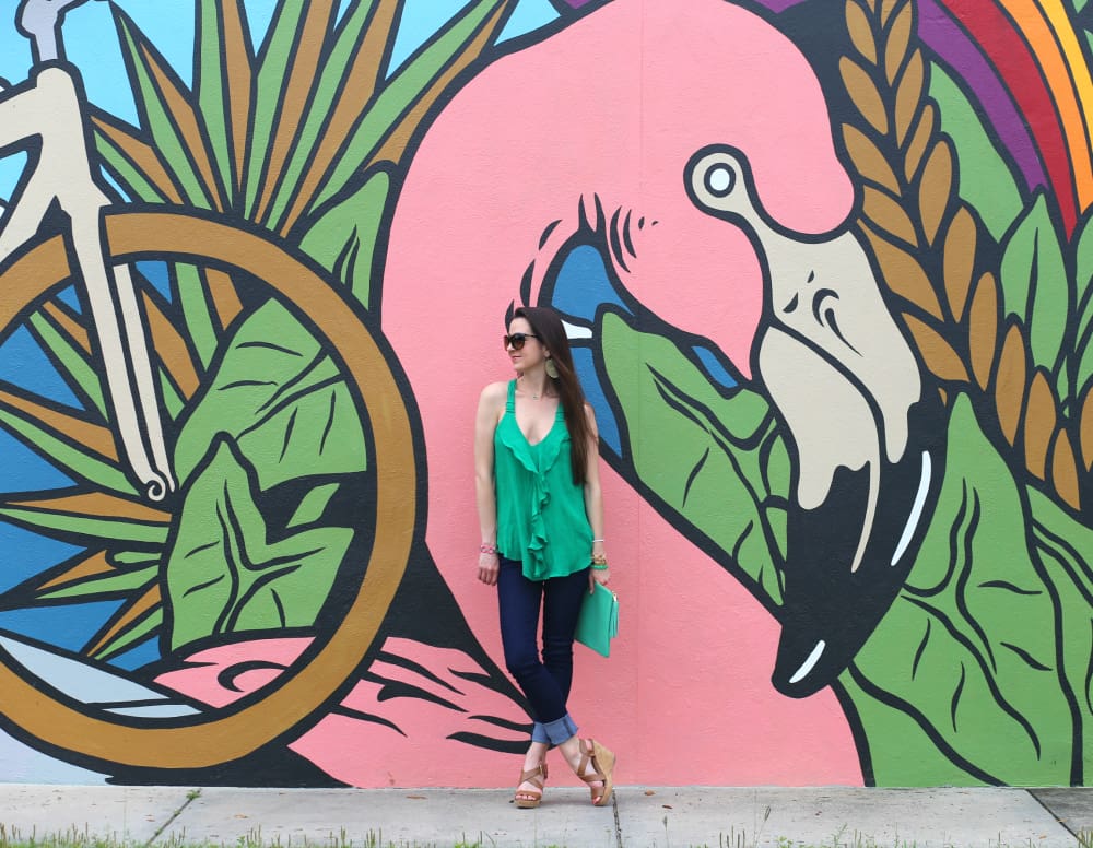 Designer Shapewear, Hourglass Angel, Flamingo Wall, Orlando Mural, Stephanie Ziajka, Diary of a Debutante