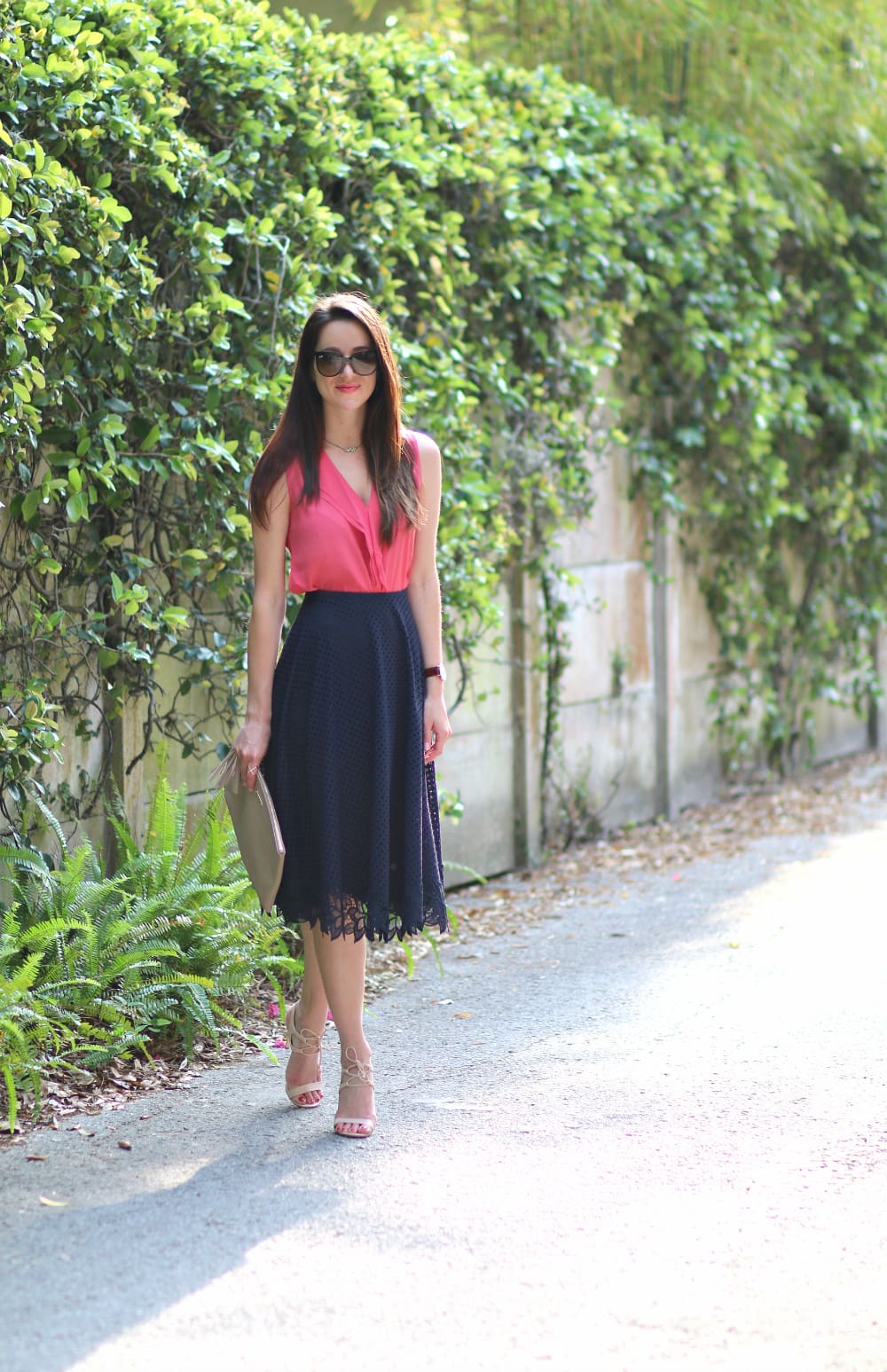 Ann Taylor Skirt, Floral Lace Midi Skirt, Lace Midi Skirt, Lace Swing Skirt, Spring Outfit, Stephanie Ziajka, Diary of a Debutante