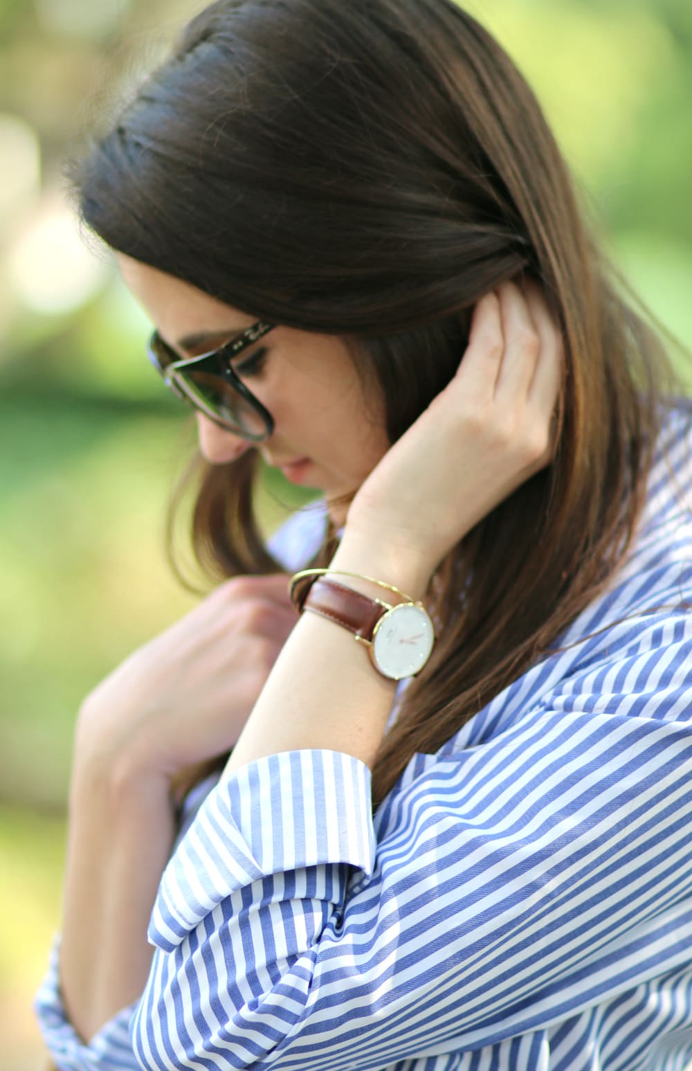 Orvis Classic Striped Oxford in Blue