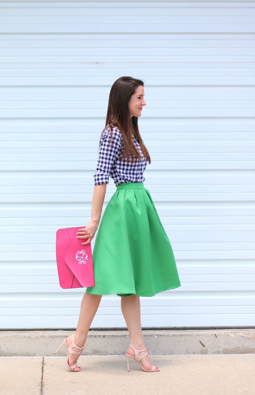 kelly green midi skirt, eating recovery day, green midi skirt. colorful work outfit, spring work outfit, stephanie ziajka, Diary of a Debutante