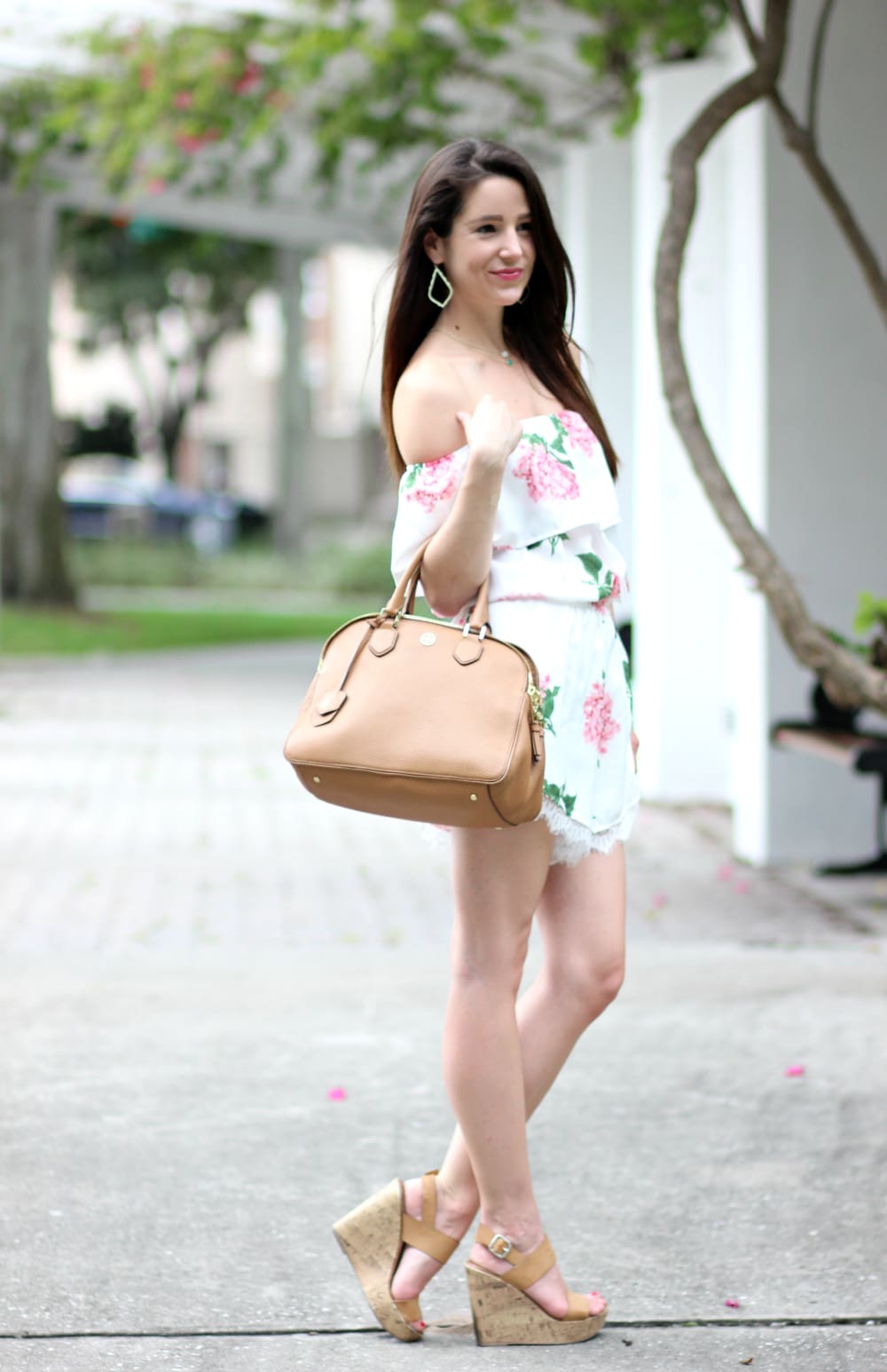 off the shoulder romper, cute floral romper, sheinside romper, floral off the shoulder romper, summer romper, stephanie ziajka, diary of a debutante