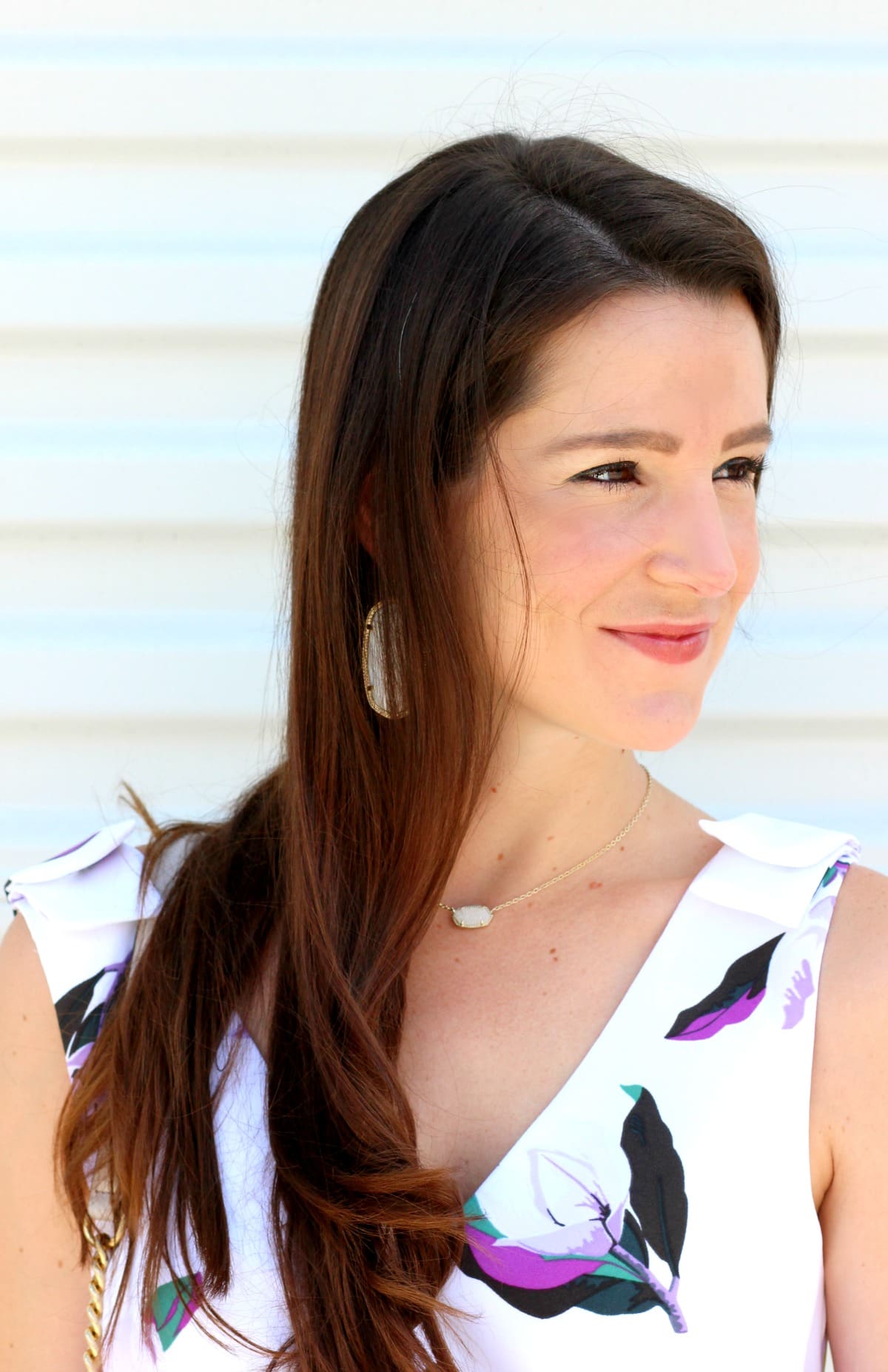 Lilac Shorts, Banana Republic Shorts, Banana Republic Floral Blouse, Sleeveless Floral Blouse, Stephanie Ziajka, Diary of a Debutante
