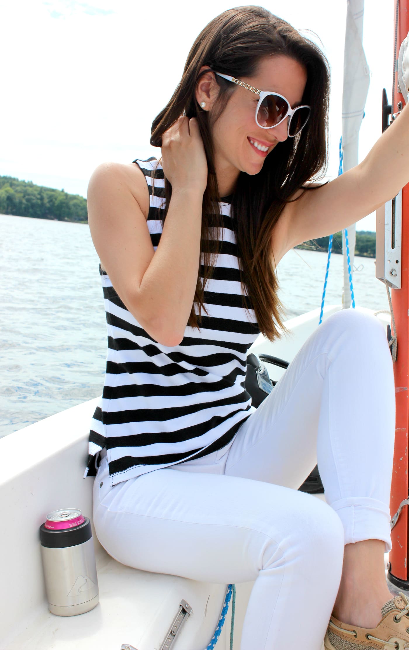 what to wear on a summer sailing date by southern fashion blogger Stephanie Ziajka from Diary of a Debutante, how to dress for sailing, first time sailing, what shoes to wear sailing, what to wear sailing, what to wear sailing in the summer