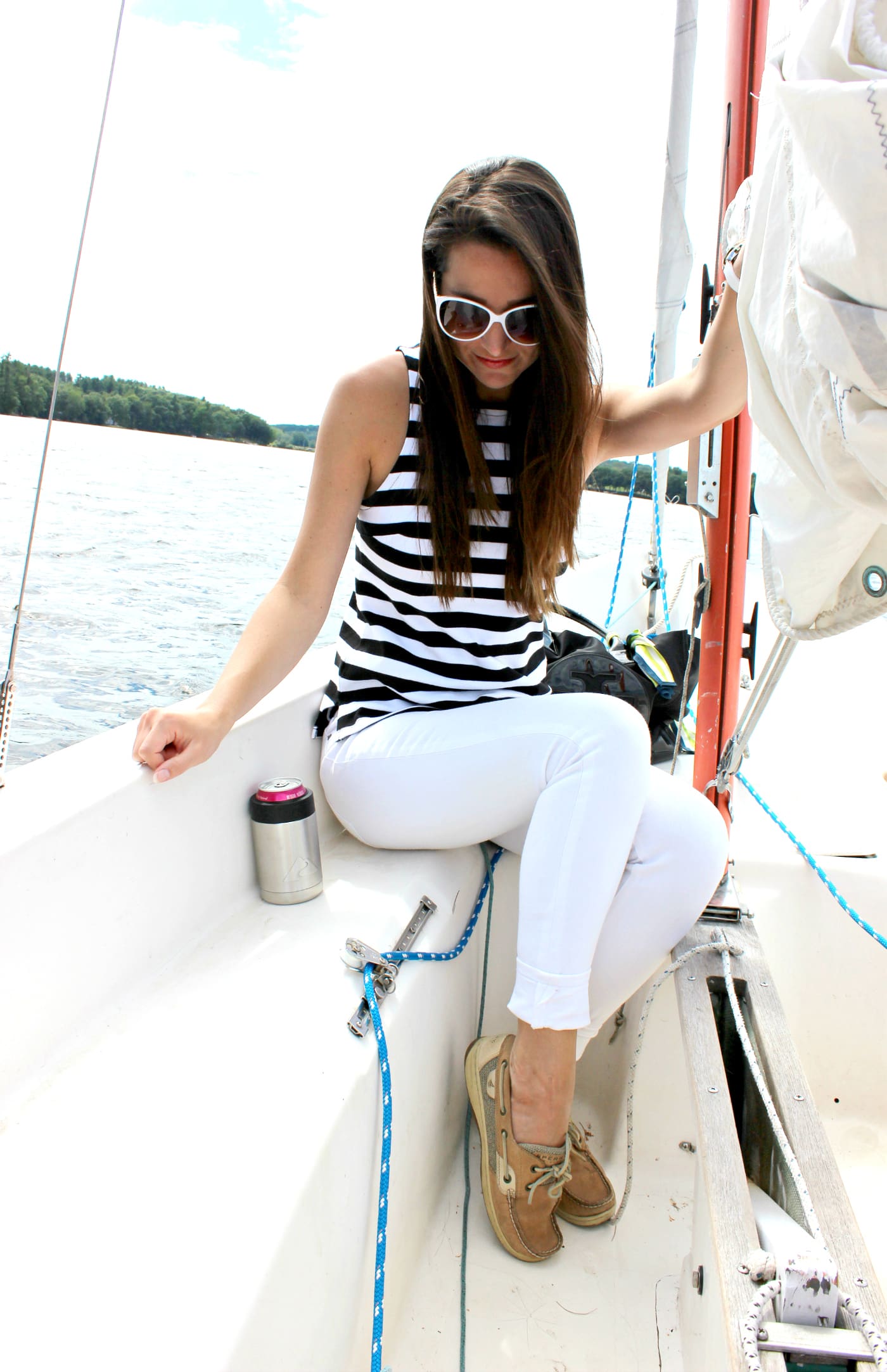 what to wear on a summer sailing date by southern fashion blogger Stephanie Ziajka from Diary of a Debutante, how to dress for sailing, first time sailing, what shoes to wear sailing, what to wear sailing, what to wear sailing in the summer