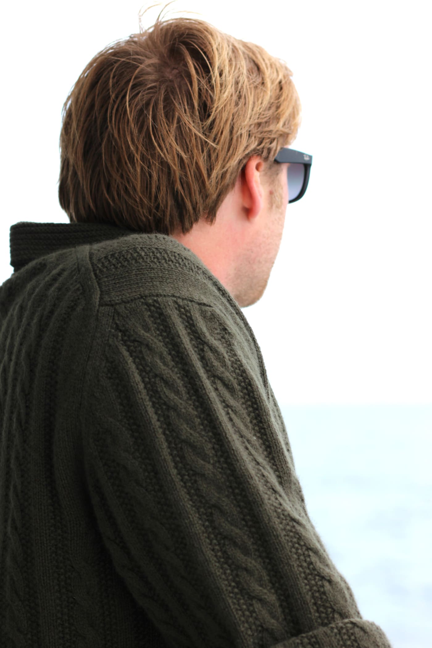 Whale watching in Maine with a J. Crew Factory sleeveless turtleneck, Hunter tain boots, and a handful of Zone Bars