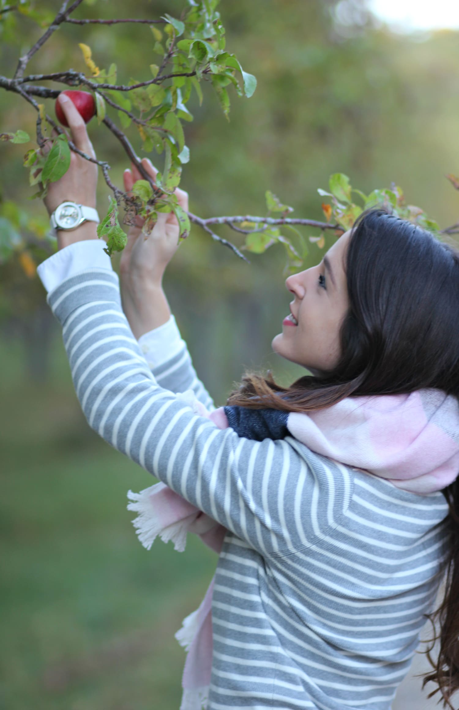 This cozy Breast Cancer Awareness striped blanket scarf from Talbots is as fabulous as it is philanthropic! 20% of net proceeds will benefit the NBCF. 