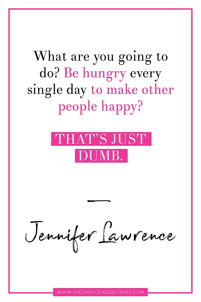 19 inspiring celebrity quotes about body image and eating disorders, Jennifer Lawrence inspirational quote