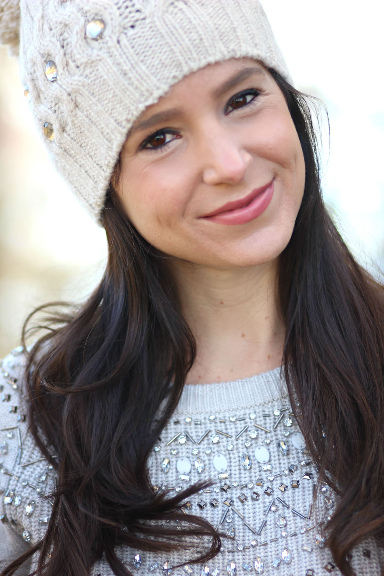 Festive and classy sweater outfit from Banana Republic