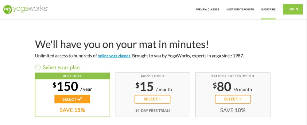 A subscription to MyYogaWorks is the perfect Christmas gift idea for working moms!