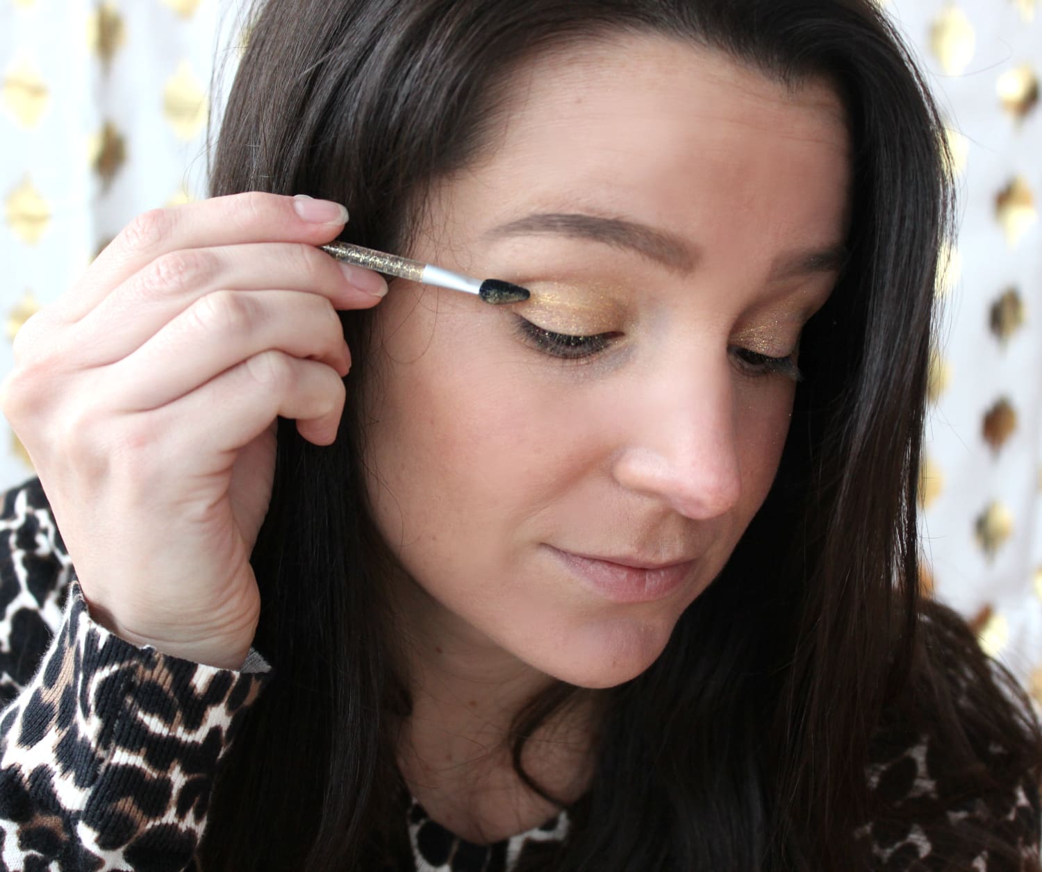 A fun and simple New Year's Eve makeup tutorial featuring affordable drugstore products