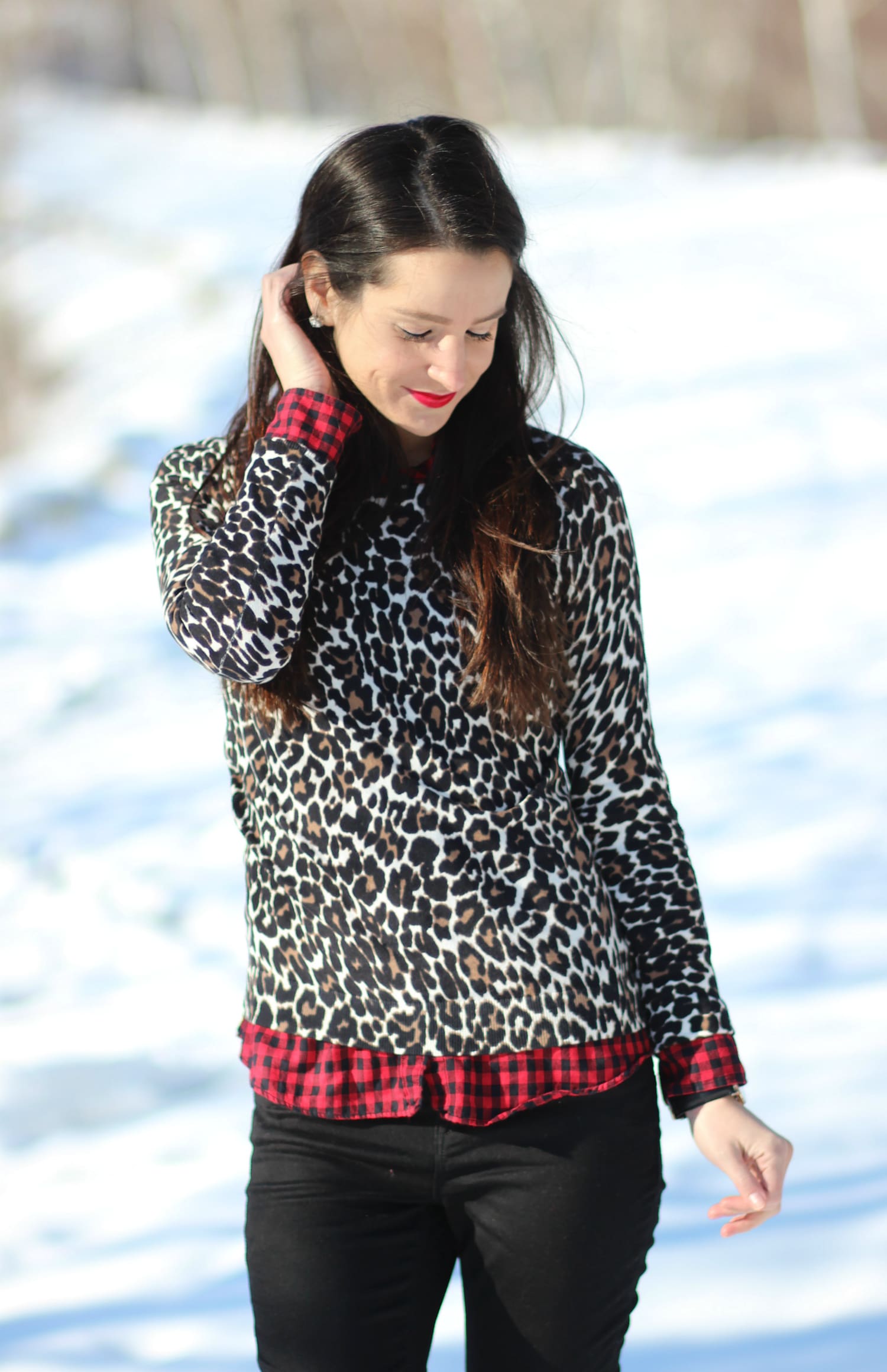 J.Crew Factory Leopard Crewneck Sweater