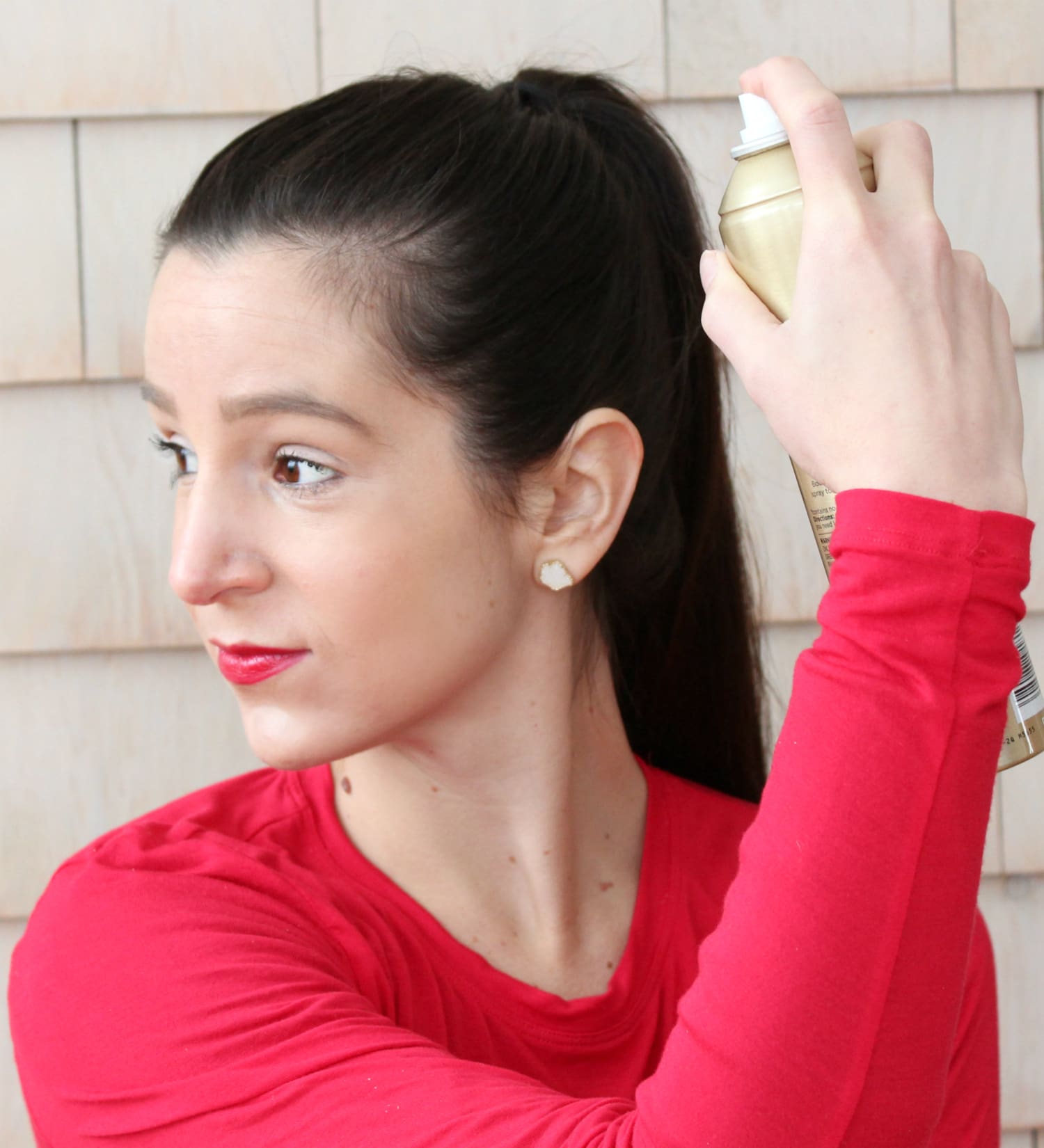 Easy sleek high sock bun tutorial with a 1907 by Fromm Glosser Paddle Brush