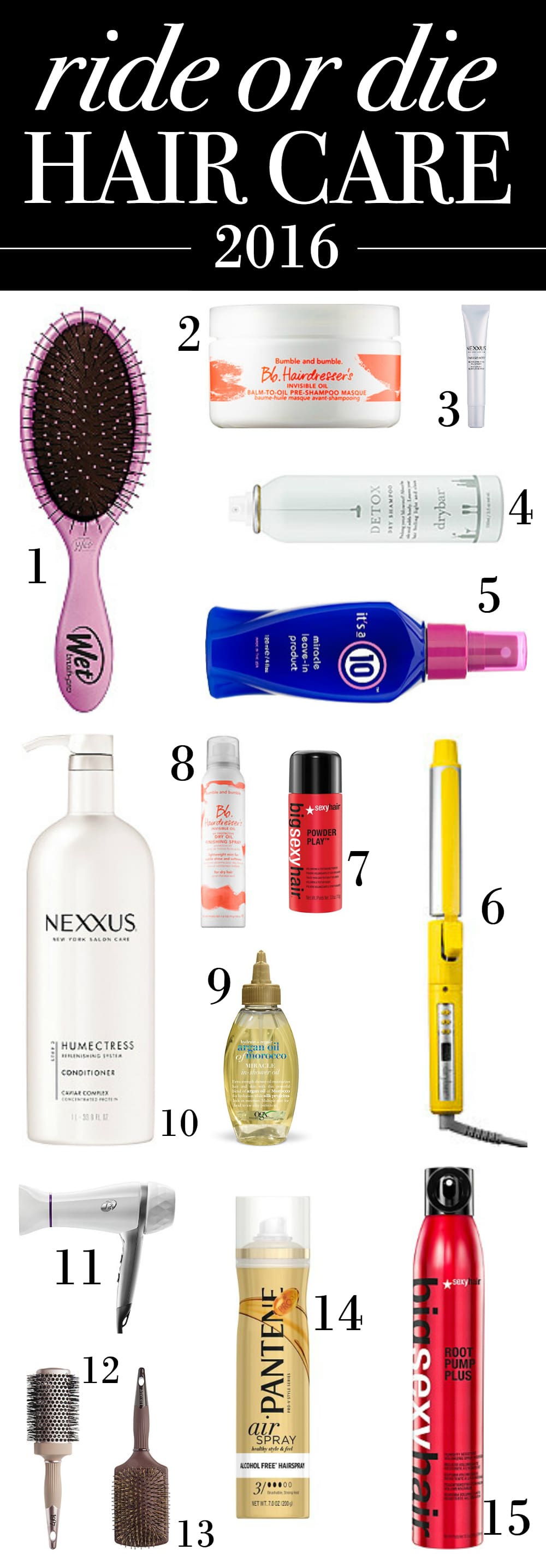 Ride or die haircare products for 2016