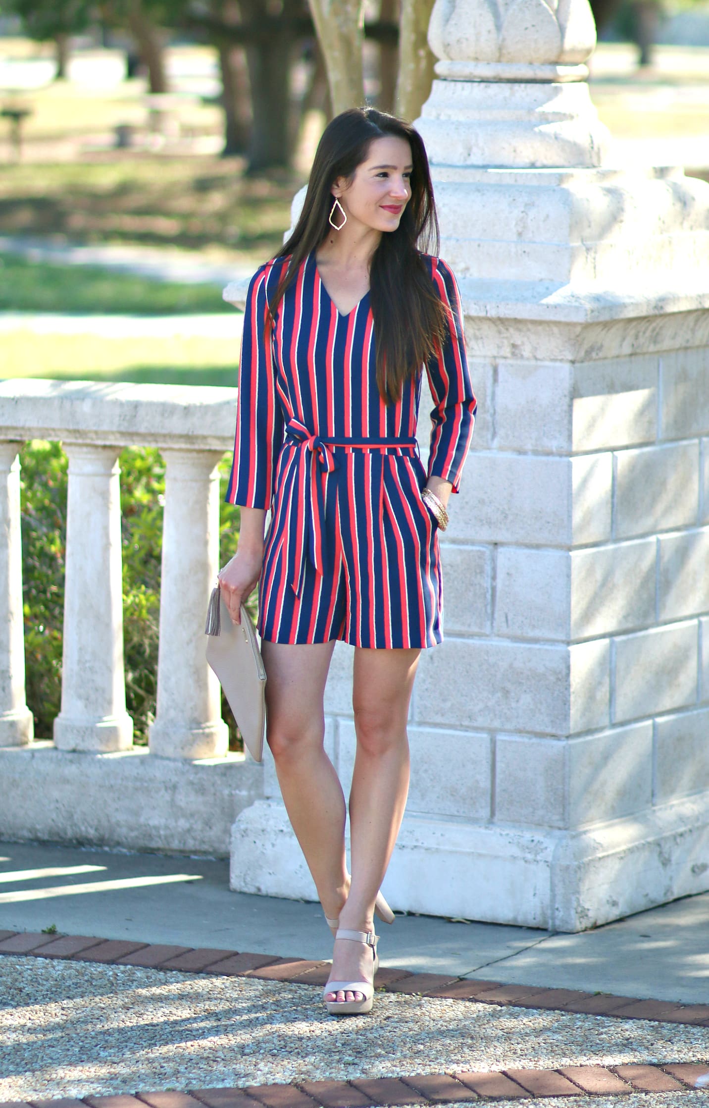 Banana Republic Vertical Stripe Romper
