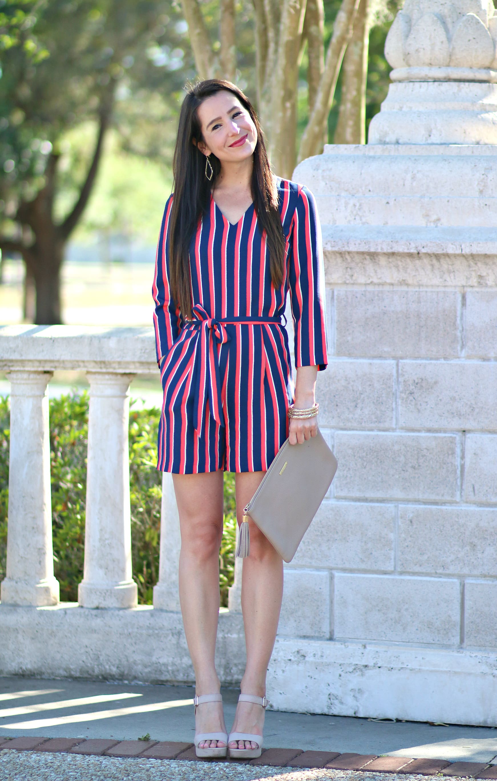 Banana Republic Vertical Stripe Romper