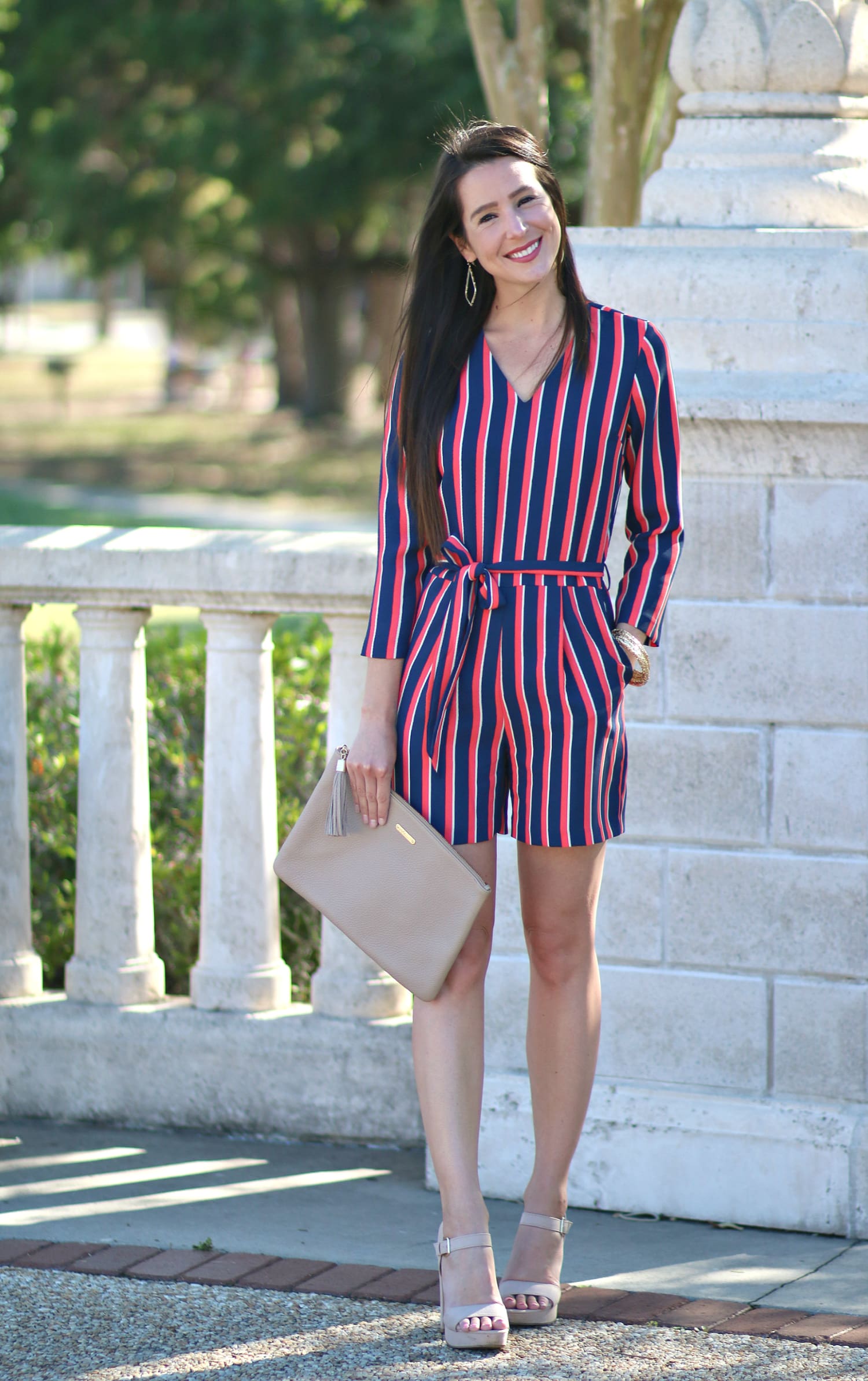 Banana Republic Vertical Stripe Romper