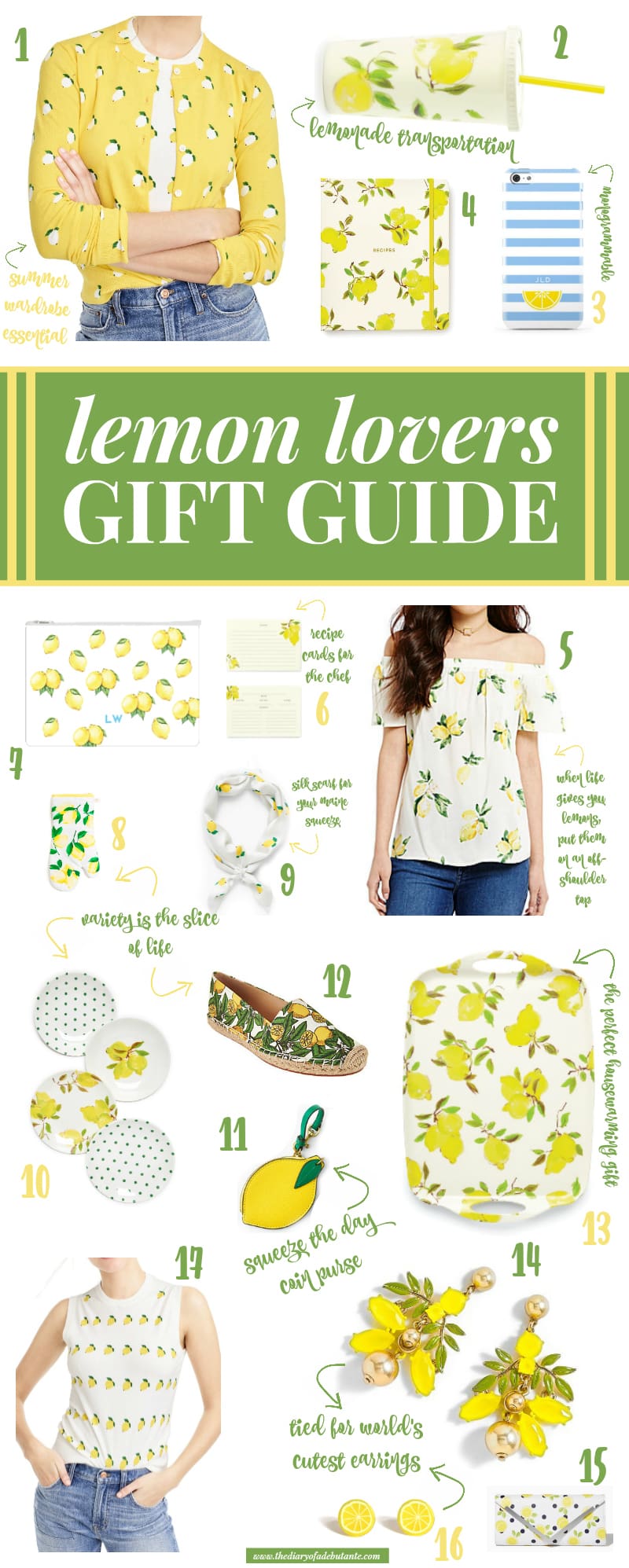 Affordable Yellow Off the Shoulder Cocktail Dress and Round-Up of Cute Citrus Accessories and Gifts for Lemon Lovers